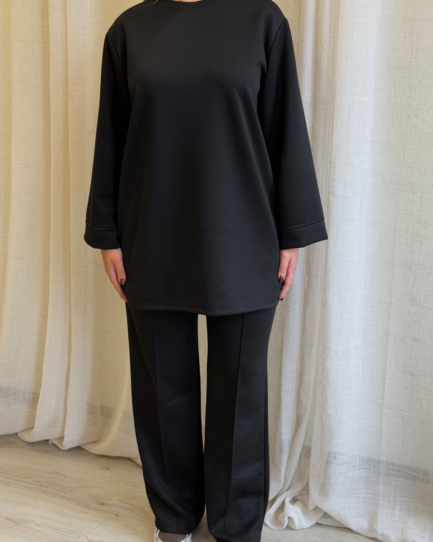 Comfy Two Piece Set Black