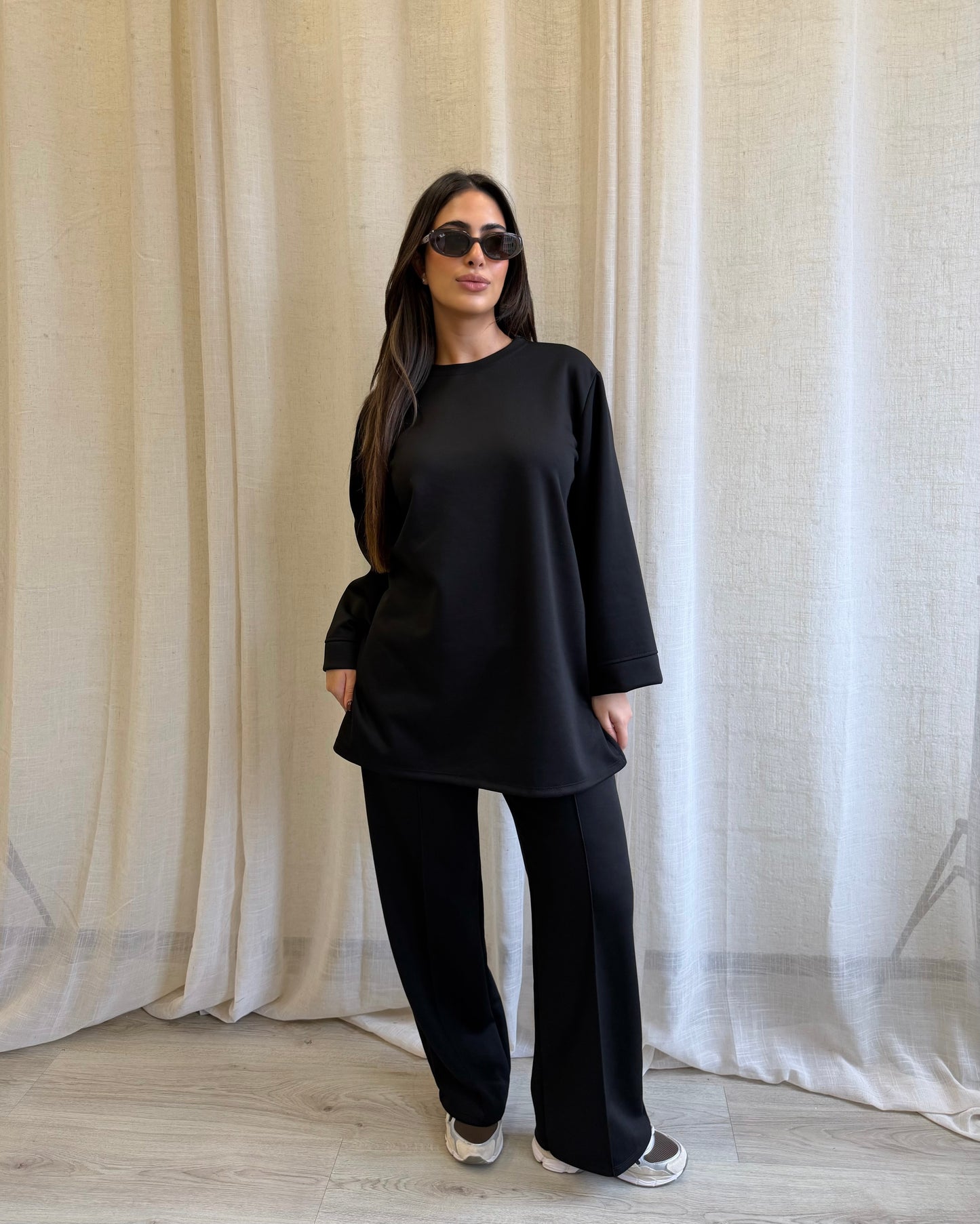 Comfy Two Piece Set Black