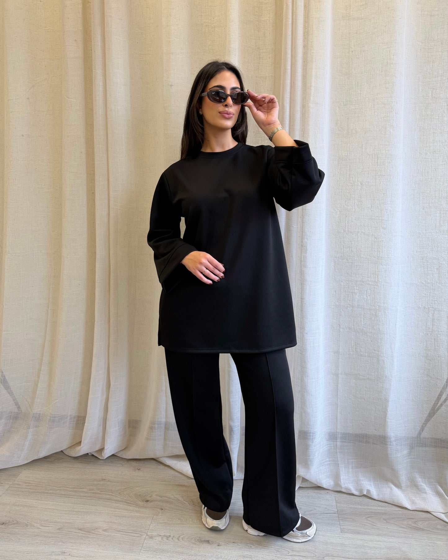 Comfy Two Piece Set Black