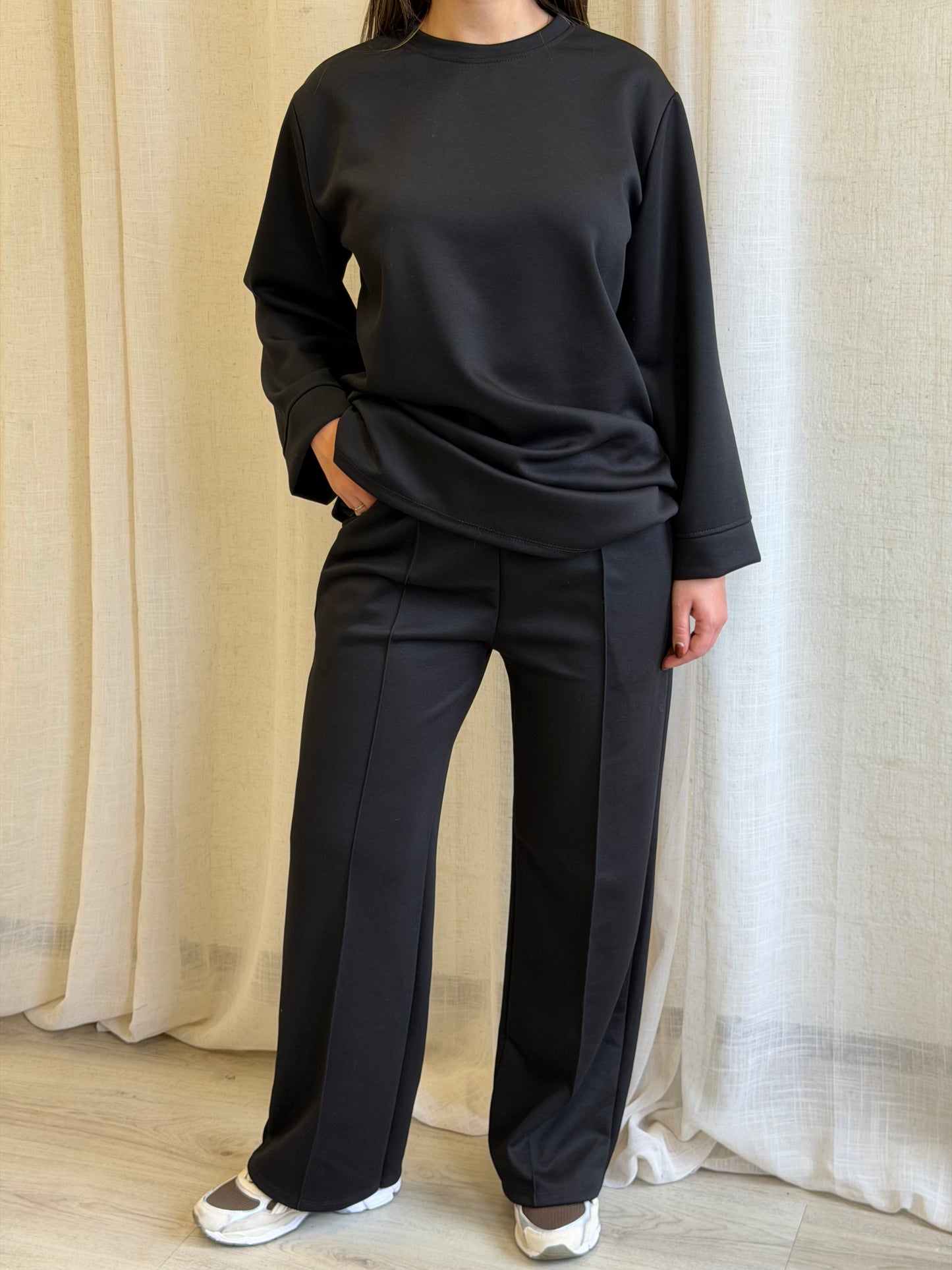 Comfy Two Piece Set Black