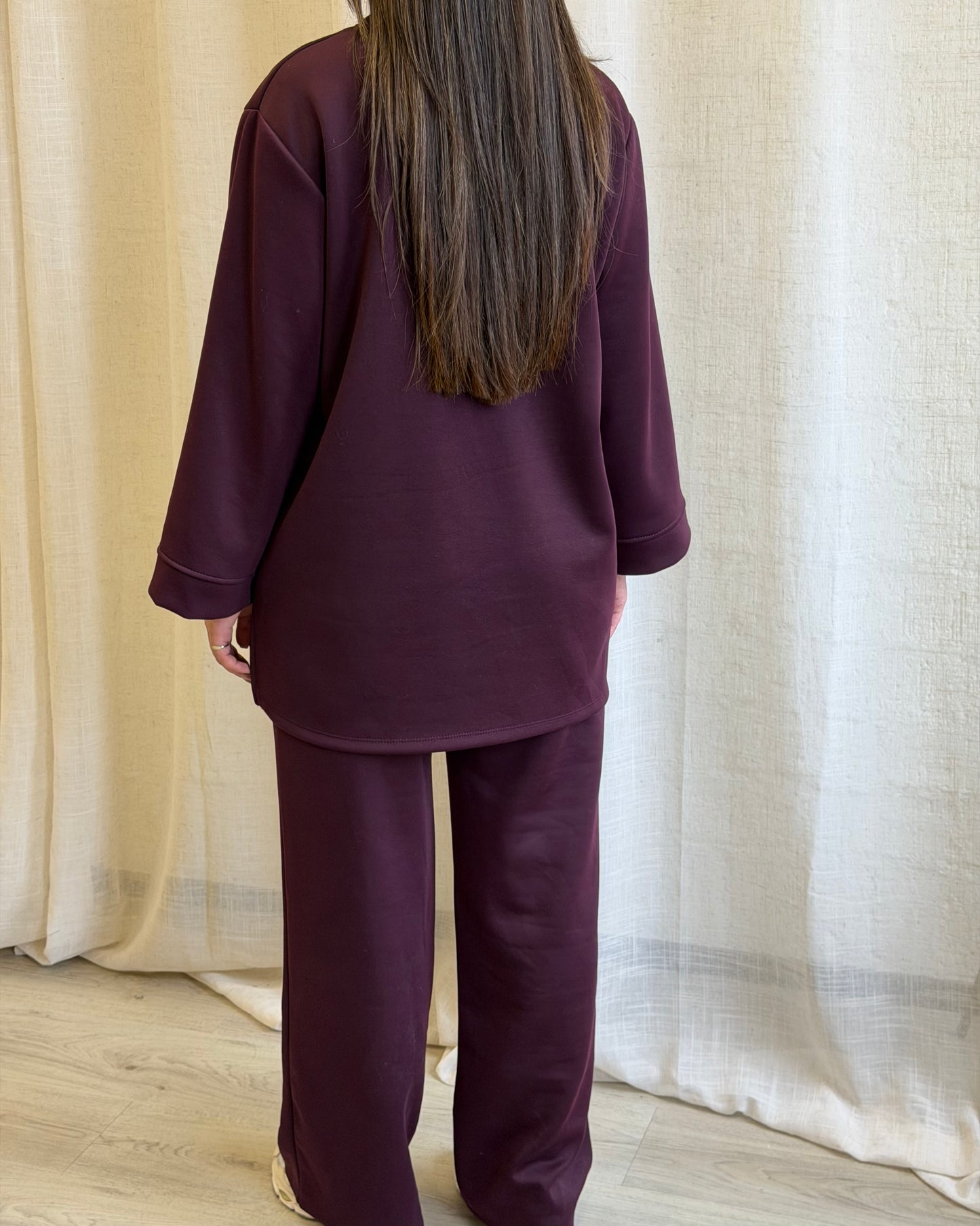 Comfy Two Piece Set Bordeaux