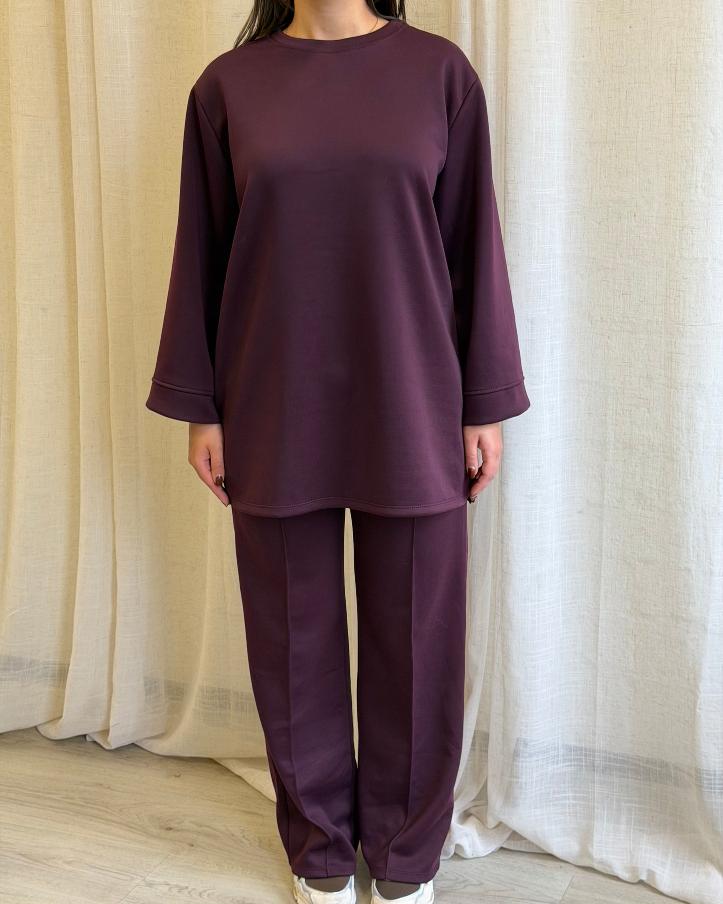 Comfy Two Piece Set Bordeaux